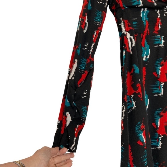 W118 by Walter Baker Black Raquel Patterned Maxi Dress Sz M - Picture 10 of 15